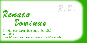 renato dominus business card